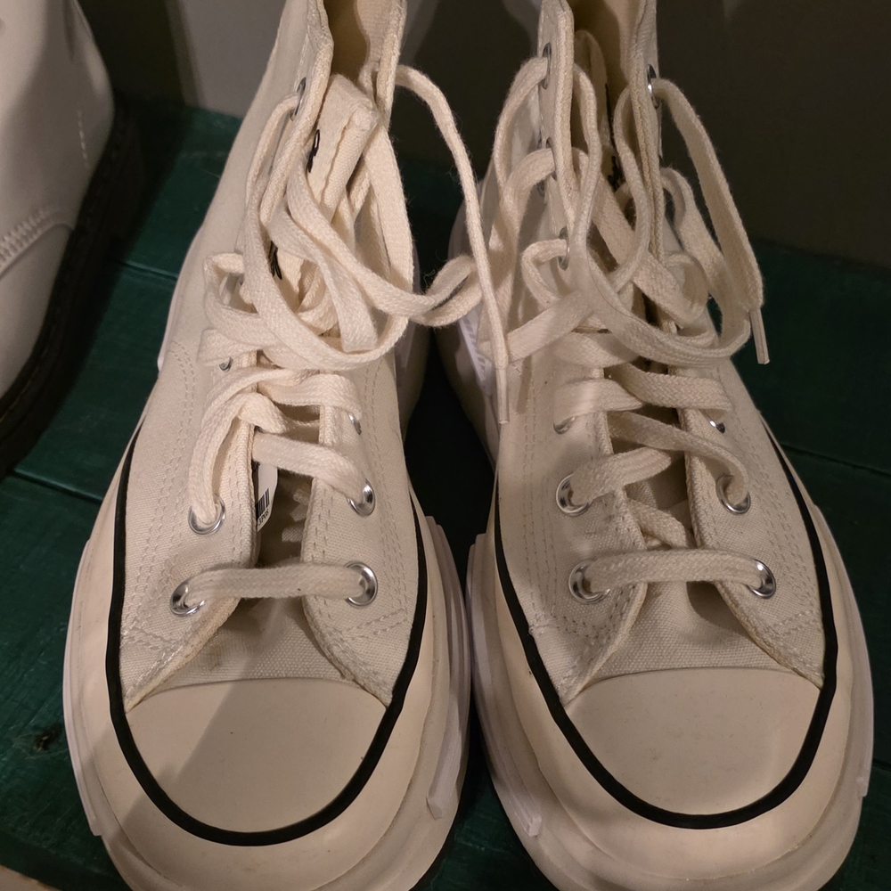 Converse Cream High-Top Athletic Shoes
